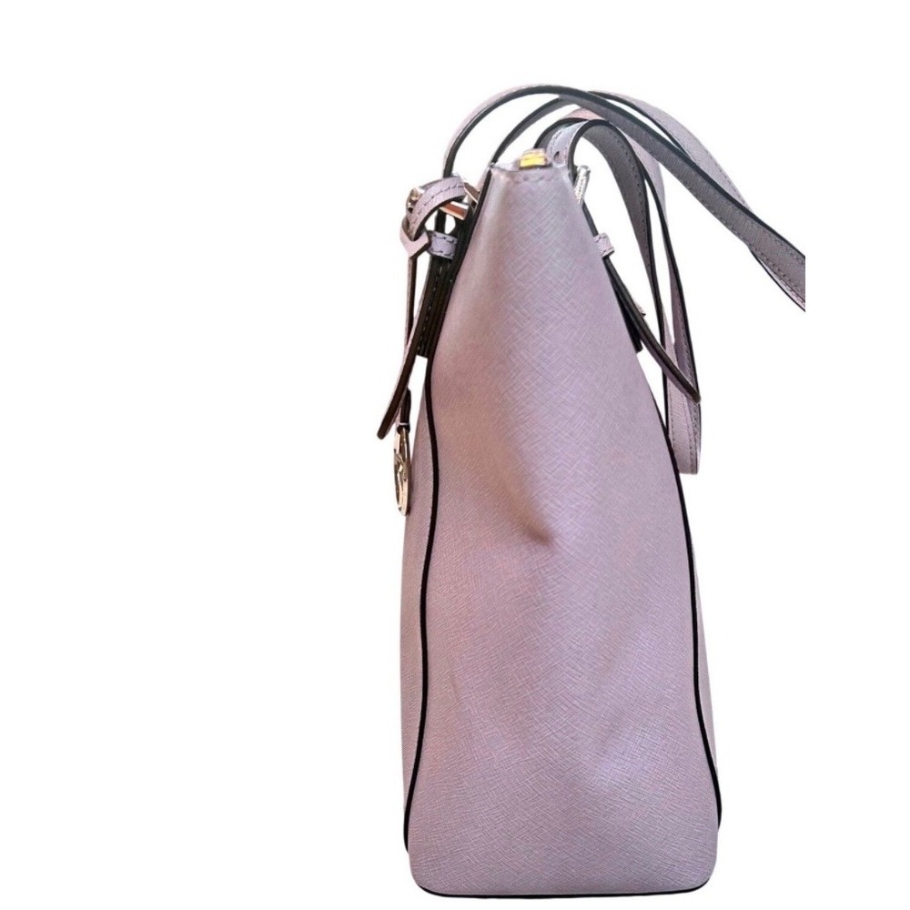 Michael Kors Voyager EastWest Lavender Saffiano Leather Tote Bag Silver Hardware - Picture 5 of 10